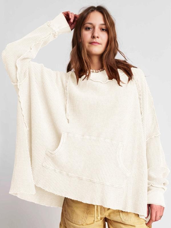 Haven Oversized Waffle Hoodie women | Elowyn