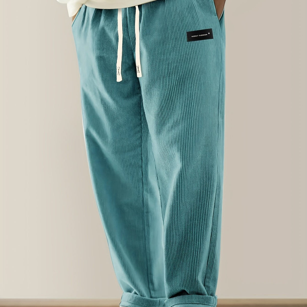 Relaxed corduroy drawstring casual trousers for men | Ellison -20