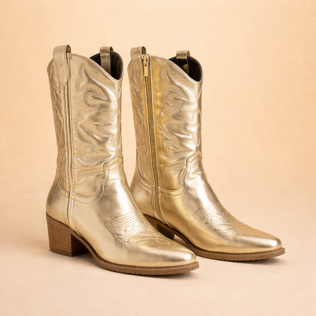 Marisol | Women's Metallic Western Ankle Boot