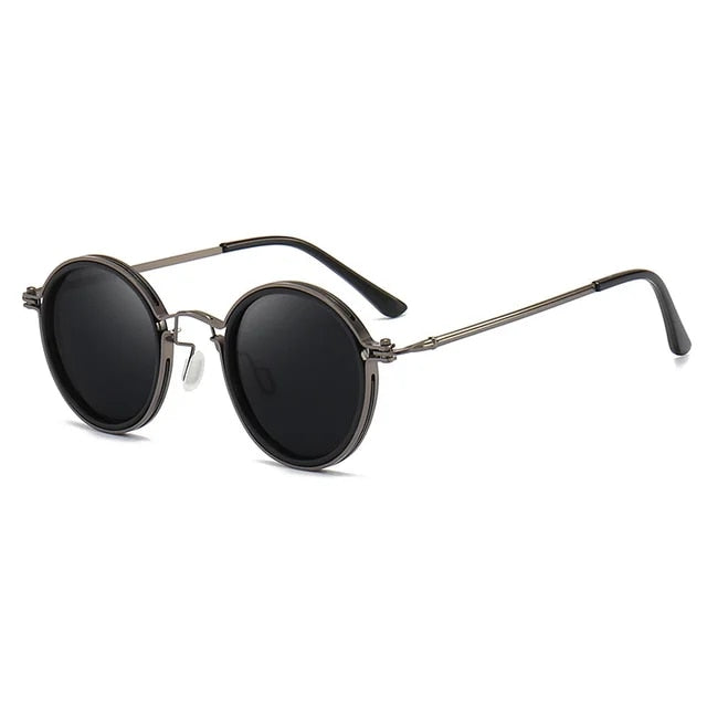 Classic metal-frame polarised sunglasses for men | Solis -9