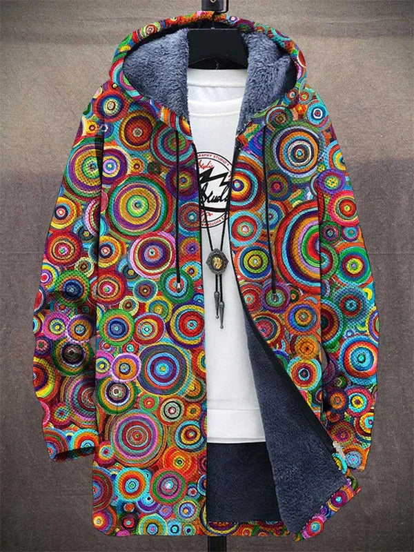 Artistic patterned relaxed long cardigan Unisex | Karri Muse