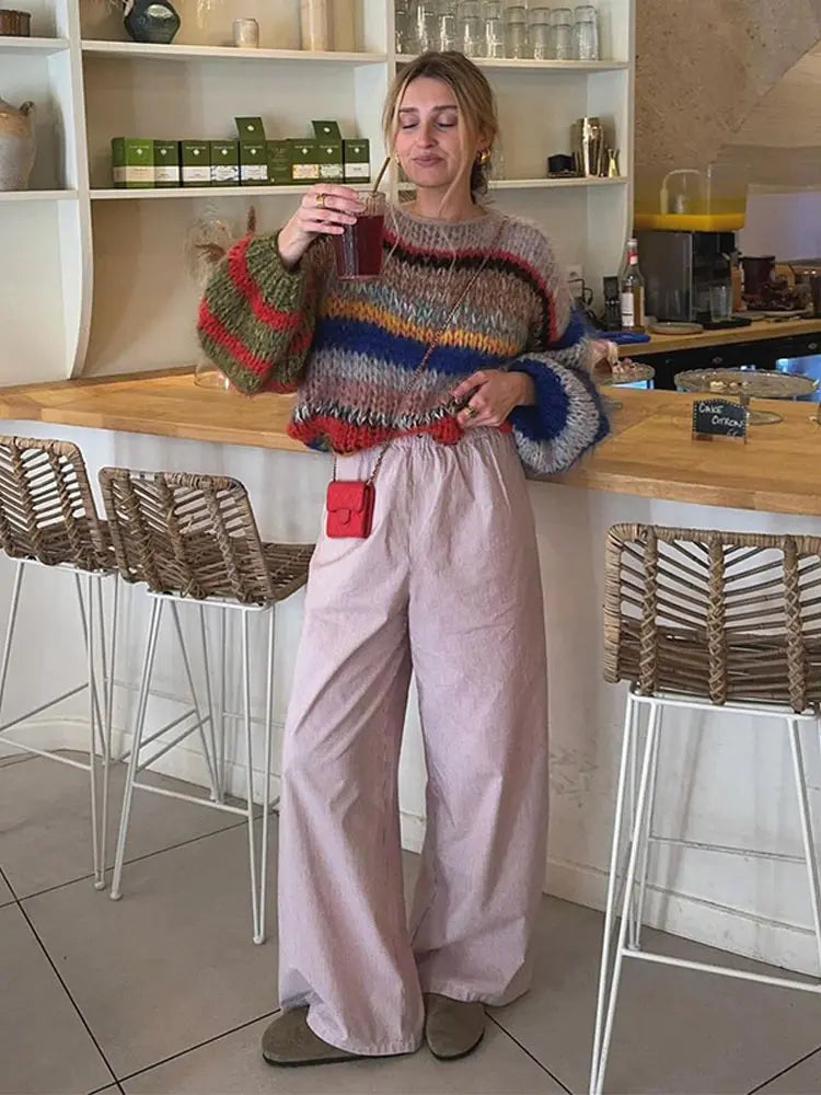Multicolour cosy knit everyday jumper for women | Zoe Lumiere -6