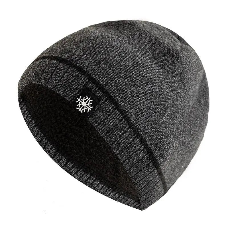 Warm knitted luxury winter beanie for men | Snowcap -9