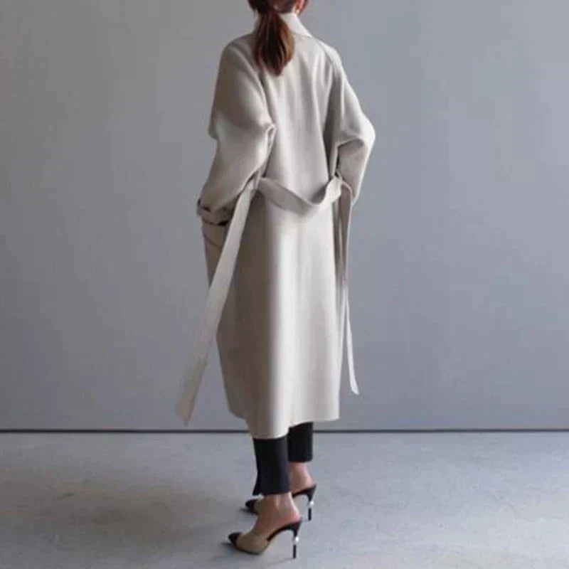 Elegant long tailored winter coat for Women | Isabelle Epoque