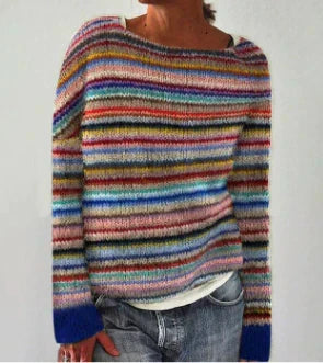 Varelle | Women's Fair Isle Pattern Relaxed Fit Sweater