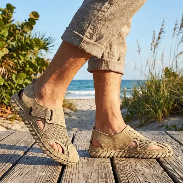 Veyaro | Men's Closed Toe Cut Out Fisherman Sandals