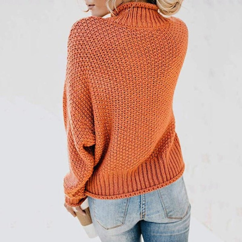Loose-fit cosy turtleneck knit pullover for women | Arabelle Cozy -11