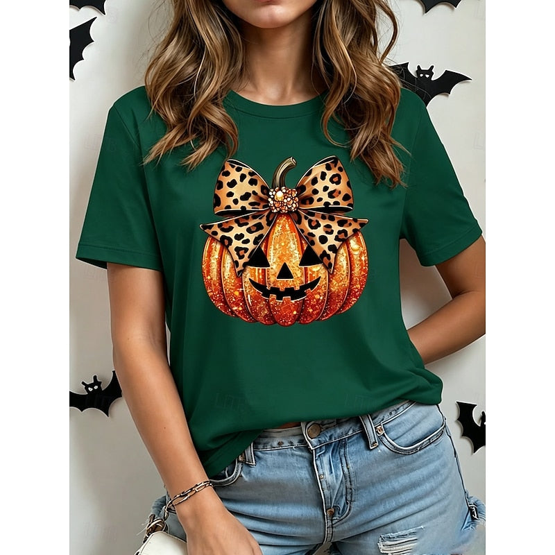 Fennelope | Women's Pumpkin Graphic Crew Neck Tee