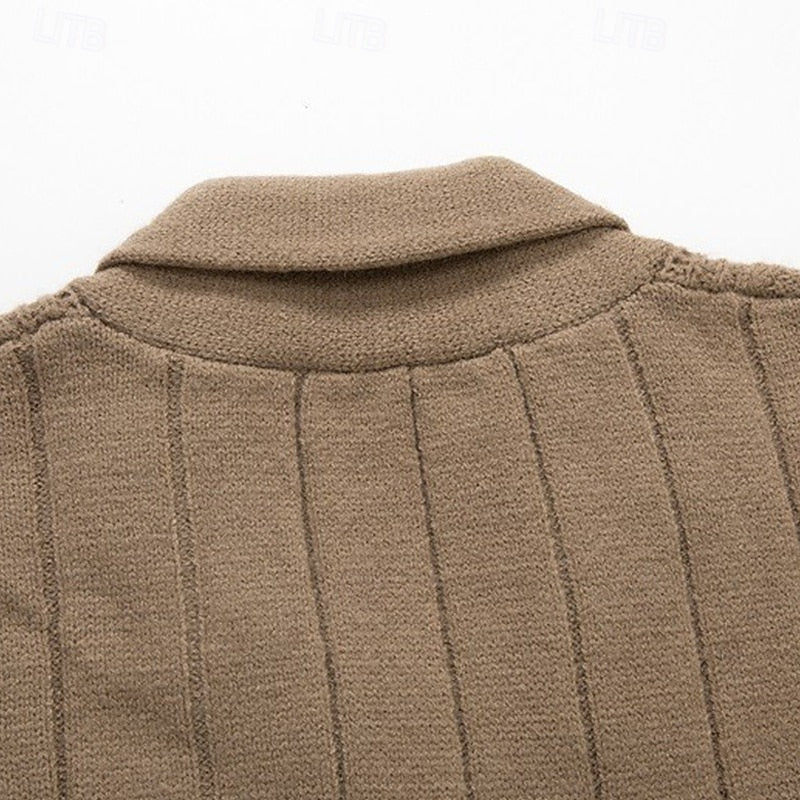 Kavanagh | Men's Cable Knit Shawl Collar Cardigan