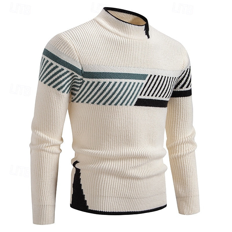 Ravensworth | Men's Colour Block Ribbed Sweater