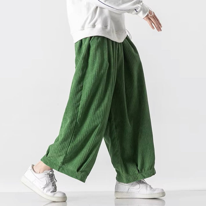 Enso Corduroy Wide-Leg Pants men| Rensai