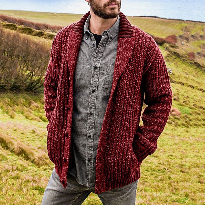 Osric | Men's Shawl Collar Knit Cardigan