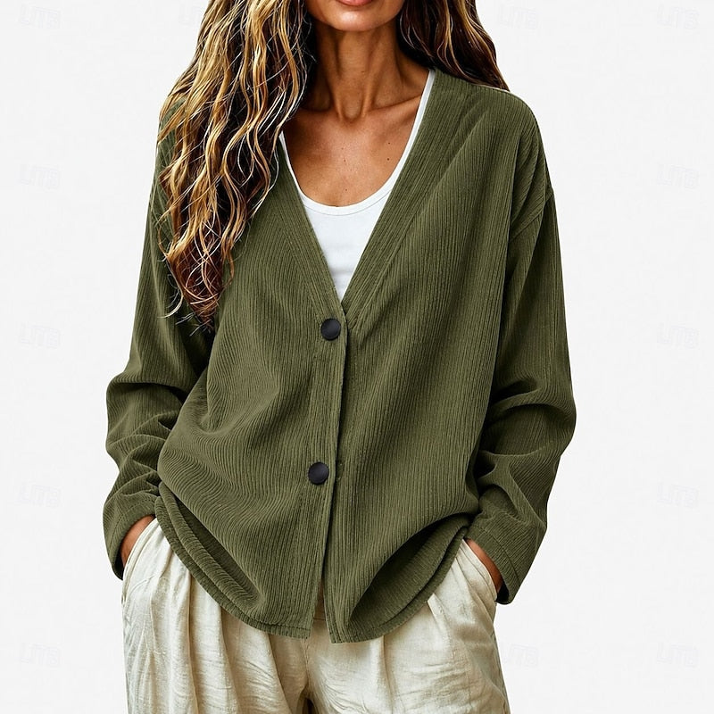 Verlaine | Women's V Neck Button Front Cardigan