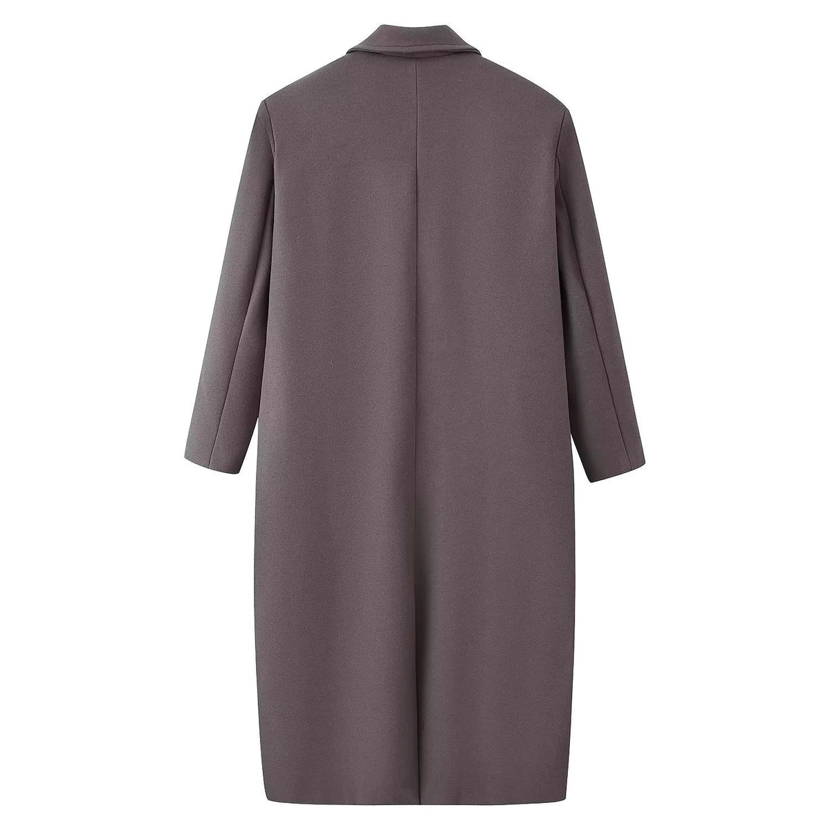 Simone | Women's Longline Wool Maxi Coat with Notched Lapels