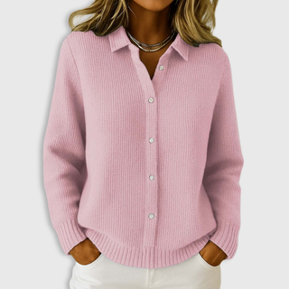 Classic knit button cardigan for women | Elaine -3