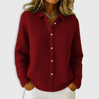 Classic knit button cardigan for women | Elaine -4