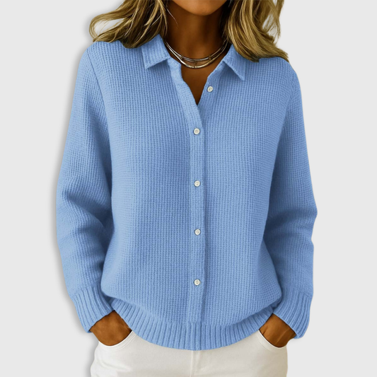 Classic knit button cardigan for women | Elaine -1