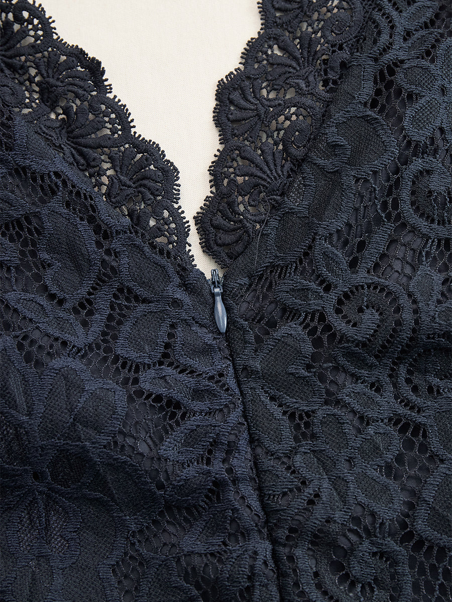 Bohemian lace sleeveless midi dress for Women | Azelina