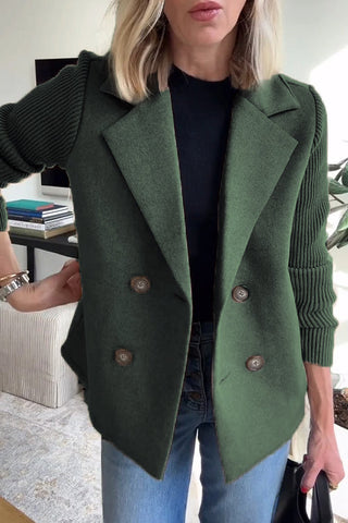 Elegant knit-sleeve tailored blazer for women | Sorelle -7