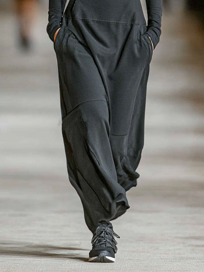 Sport cotton zip-up loose maxi dress for women | Sportella -3