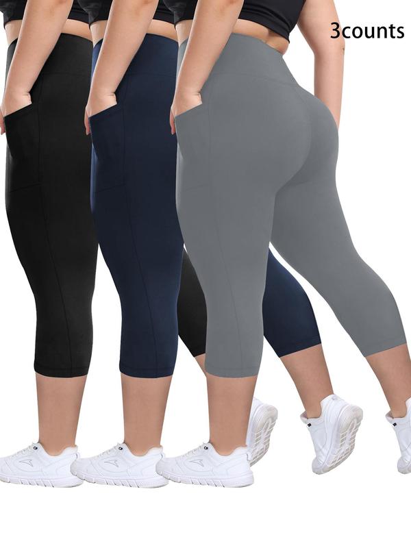 Breathable casual everyday capri trousers three-pack for women | Mira -4