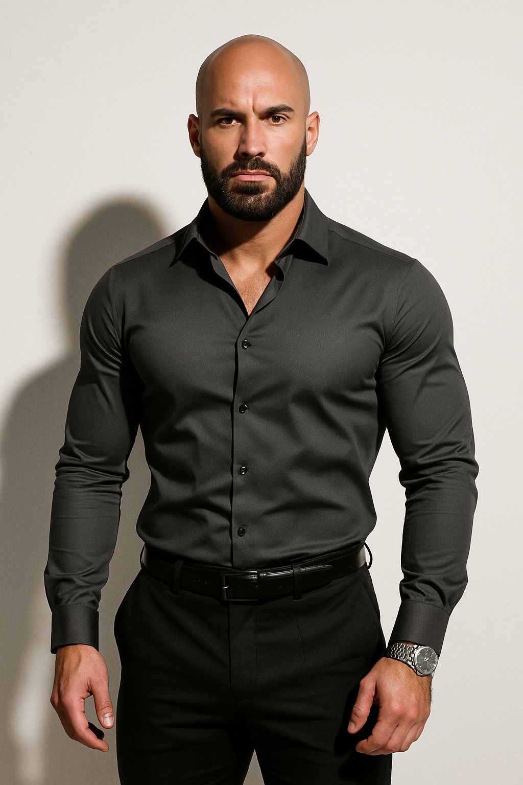 Slim-fit tailored point-collar dress shirt for men | Modern Line -7