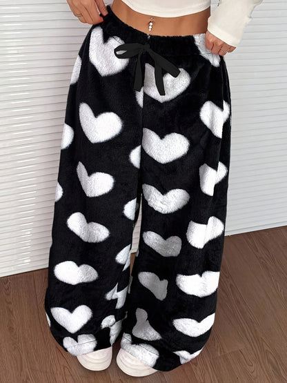 Robyn | Women's Plaid Fleece Wide Leg Sweatpant