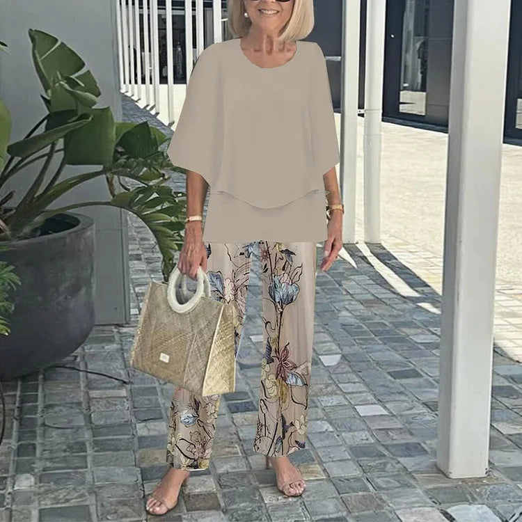 Stylish print two-piece everyday co-ord set for women | Gwendelyn -4