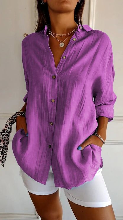 Elegant oversized everyday casual blouse for women | Emily -10