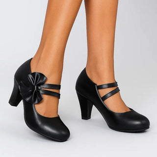 Elegant bow-detail occasion heels for women | Bella -11