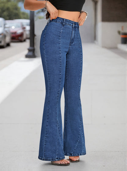 Blythe | Women's Button Front Flare Denim Jean