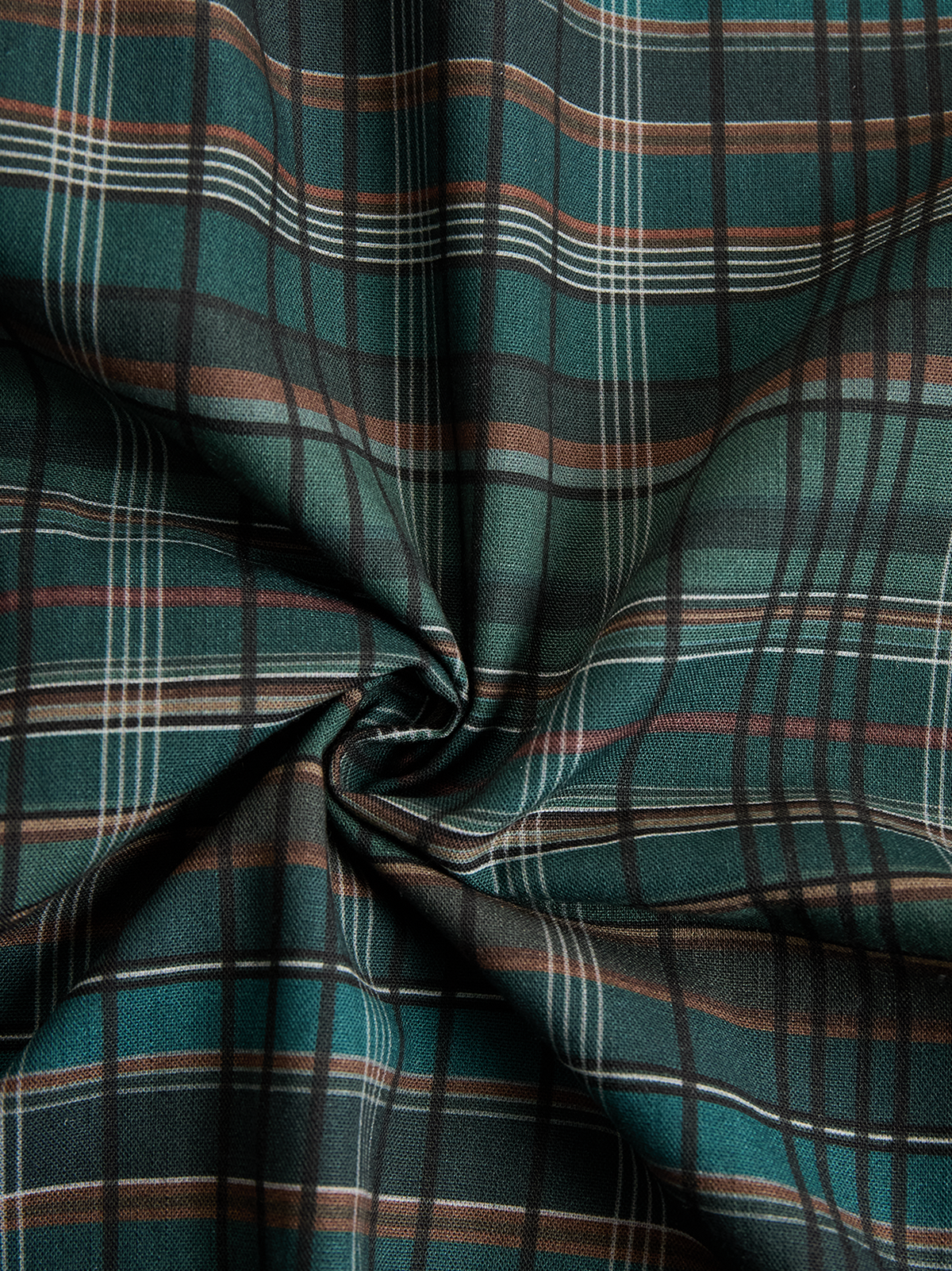 Plaid lapel shirt-style maxi dress for women | Plaidella -7