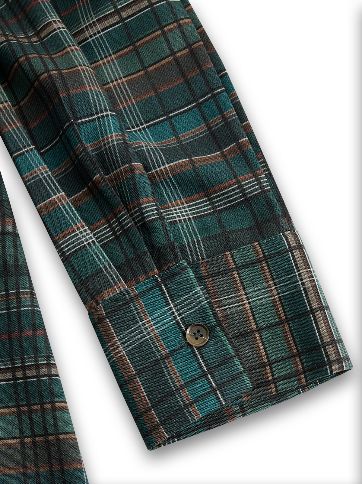 Plaid lapel shirt-style maxi dress for women | Plaidella -10
