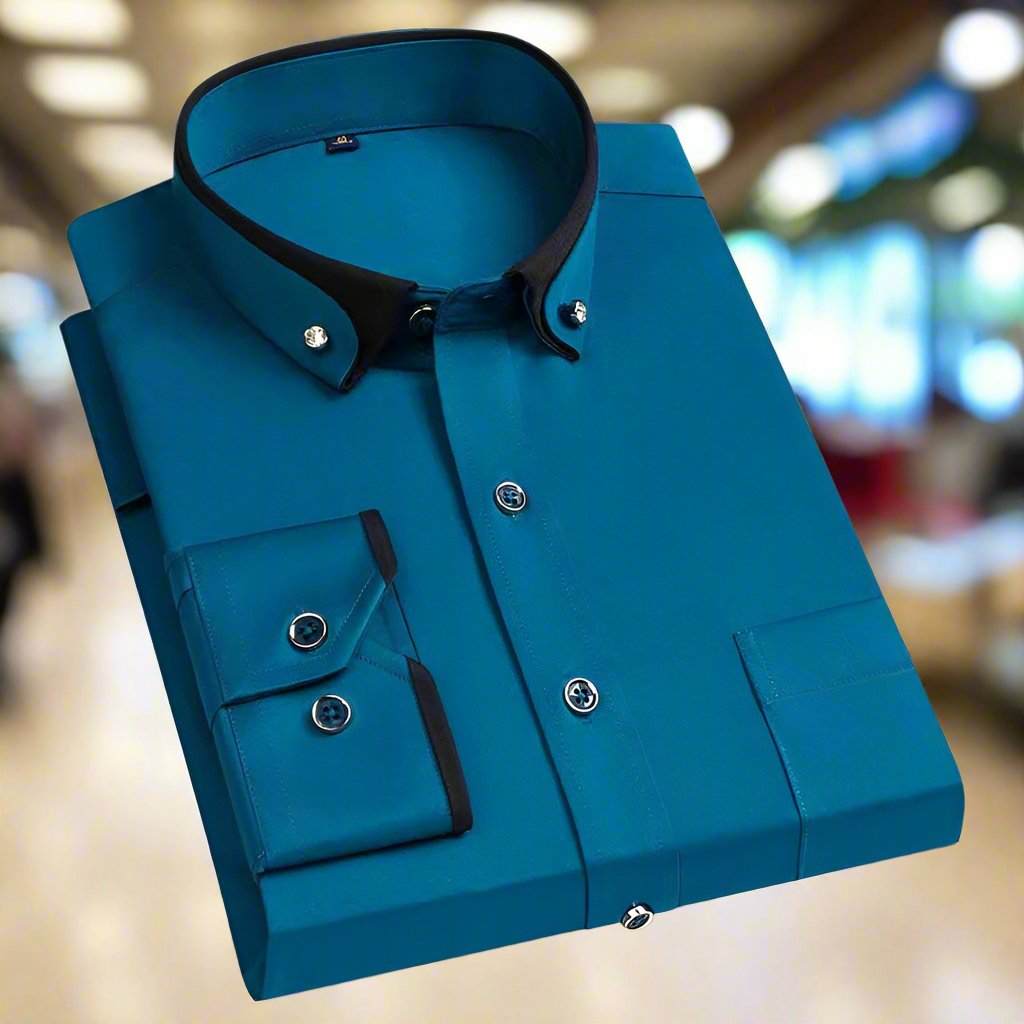 Classic long-sleeve everyday shirt for men | Iver -3