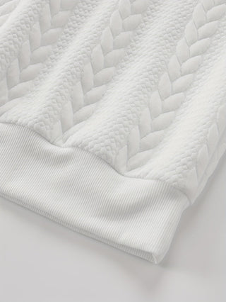 Alveron | Men's Textured Crew Neck Cable Knit Sweatshirt