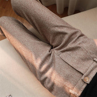 Heritage herringbone tailored smart trousers for men | Heritage -7