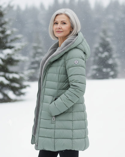 Warm puffer winter coat for women | Olivia -11