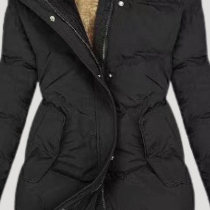 Long waterproof hooded faux fur winter coat for women | Nordica -6