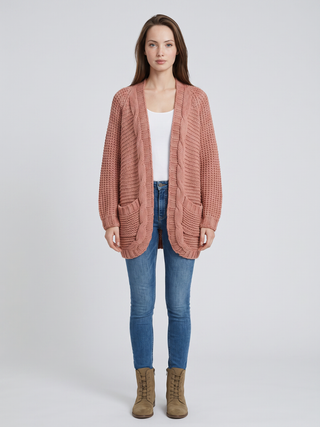 Virelle | Women's Open V-Front Batwing Knit Cardigan
