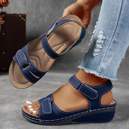 Mireva | Women's Soft Leather Orthopedic Wedge Sandals