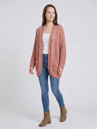 Virelle | Women's Open V-Front Batwing Knit Cardigan