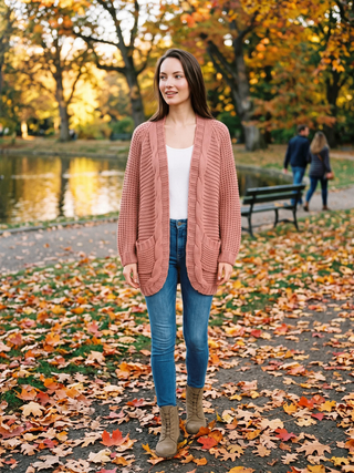 Virelle | Women's Open V-Front Batwing Knit Cardigan