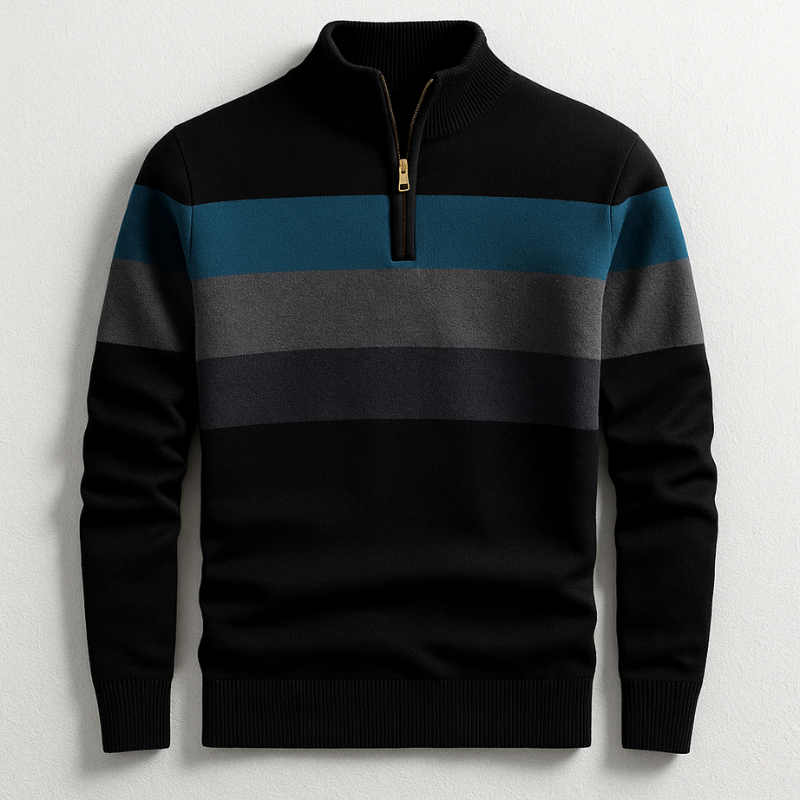 Classic quarter-zip relaxed pullover for men | Bradford -6
