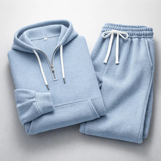 Relaxed waffle-knit matching set for men | Hudson -2