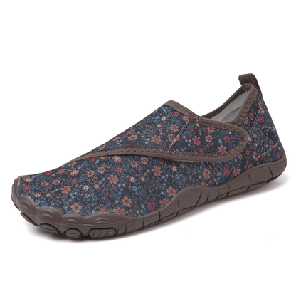 Willow | Navy Floral Print Barefoot Shoe