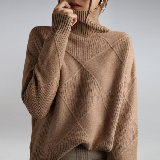 Elegant turtleneck knit sweater for winter for Women | Myla Élan