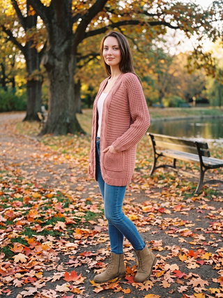 Virelle | Women's Open V-Front Batwing Knit Cardigan