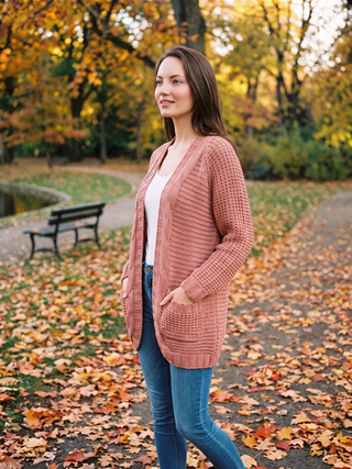 Virelle | Women's Open V-Front Batwing Knit Cardigan