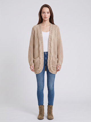 Virelle | Women's Open V-Front Batwing Knit Cardigan