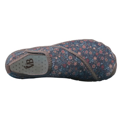 Willow | Navy Floral Print Barefoot Shoe